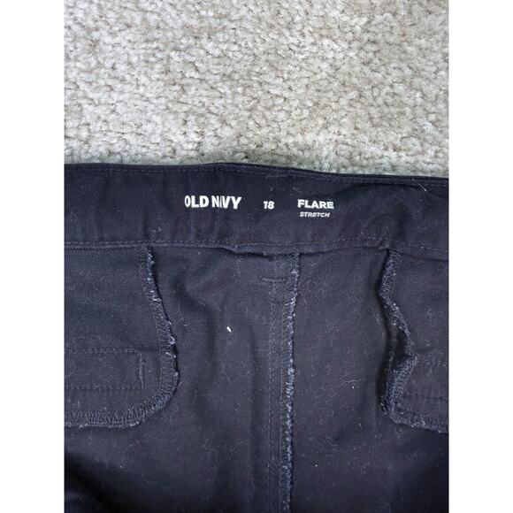 Old Navy Flare High Rise Pants Size 18 Womens Black Business Casual B610 - Picture 3 of 9